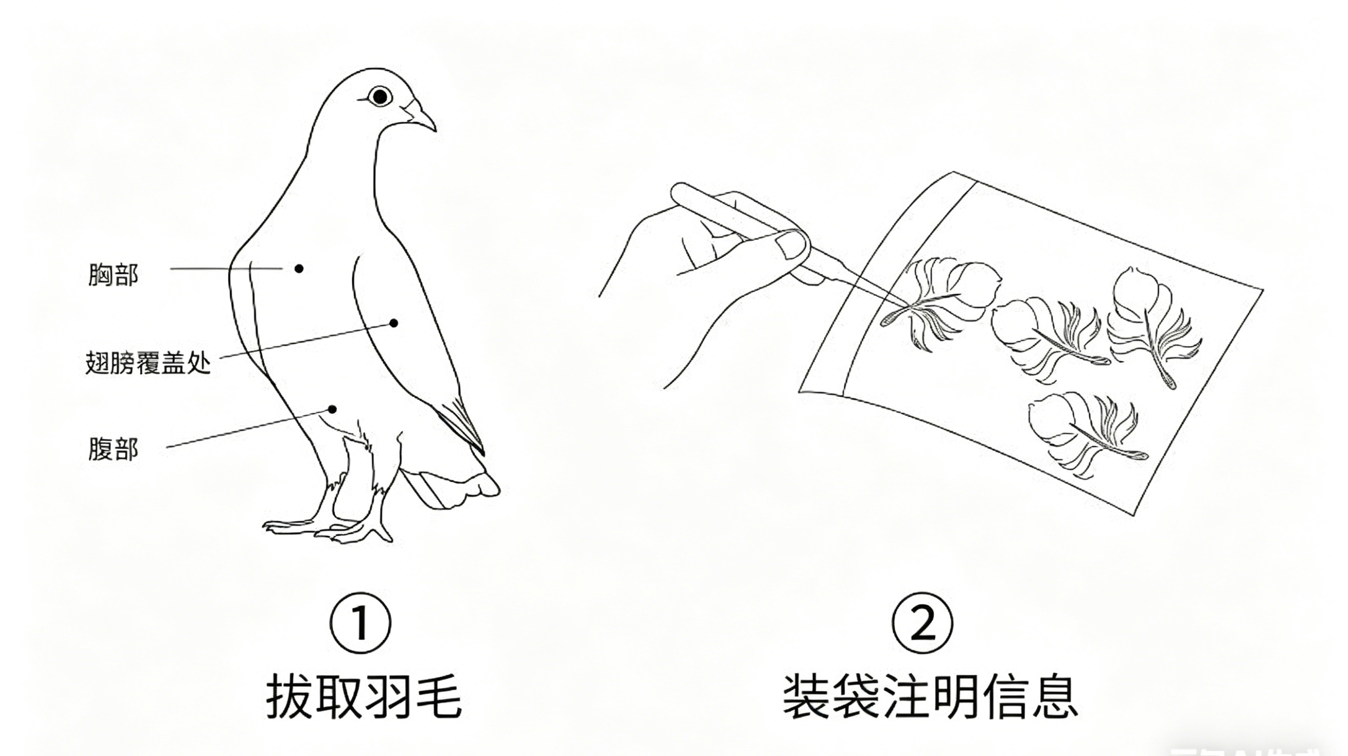 羽毛样本采集